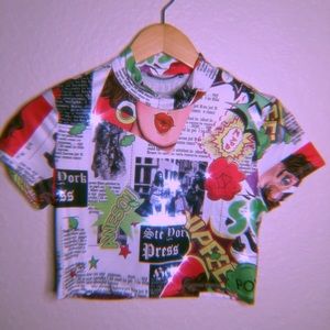 💋 COMIC CROPPED TEE 💋